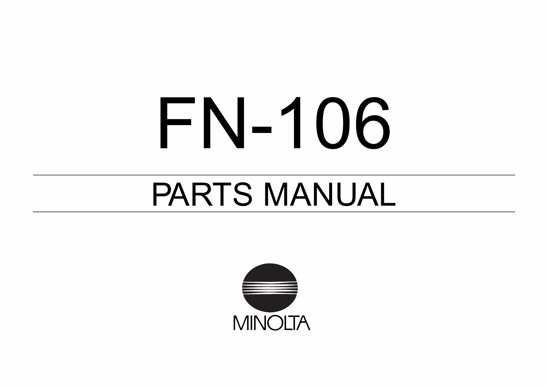 Konica-Minolta Options FN-106 Parts Manual-1